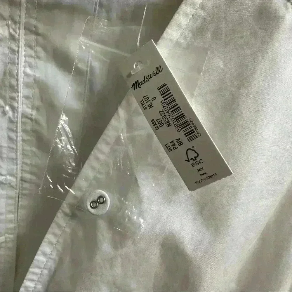 SOLD Madewell Annamarie Embroidered Mini Dress | White & Beige | Women’s Size 0 - Picture 9 of 16